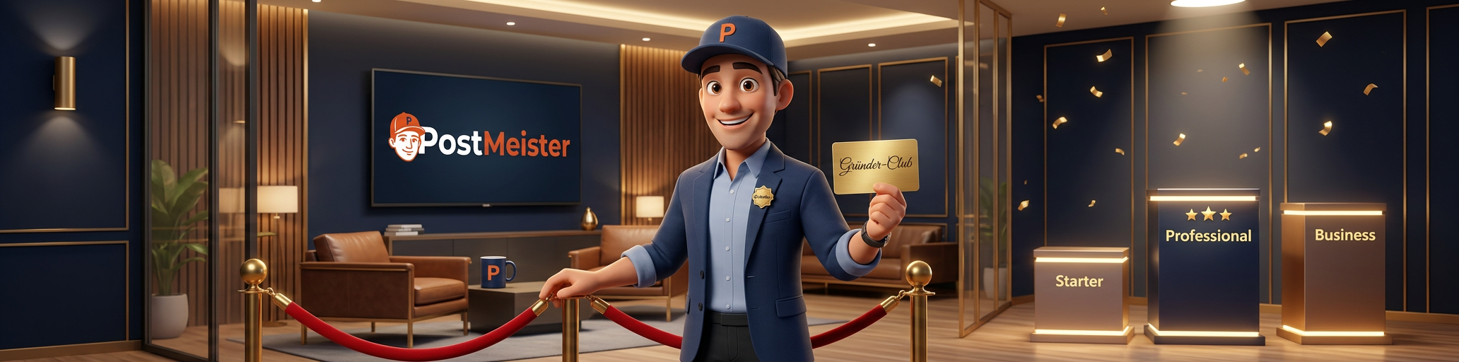Paul lädt dich zum PostMeister Gründer-Club ein